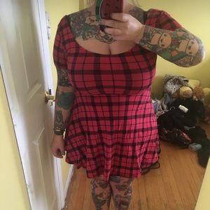 Plaid skater dress